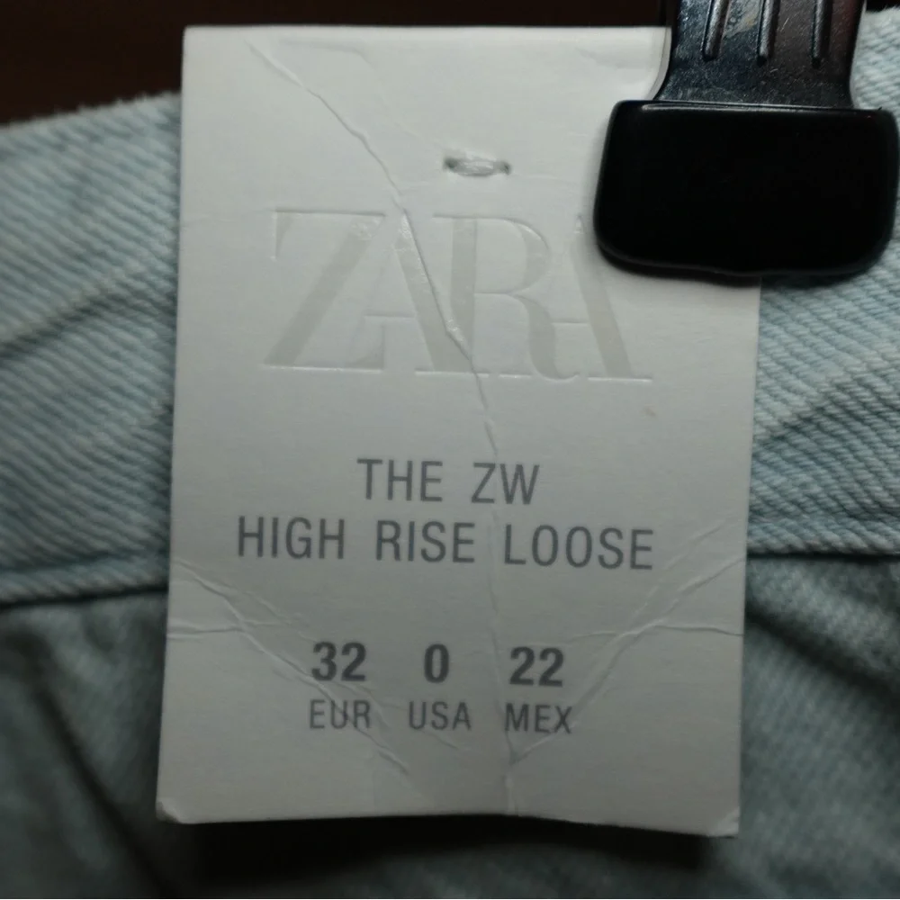 ZARA‎ - ZW High Rise Loose Light Blue Denim Jeans - Size 0